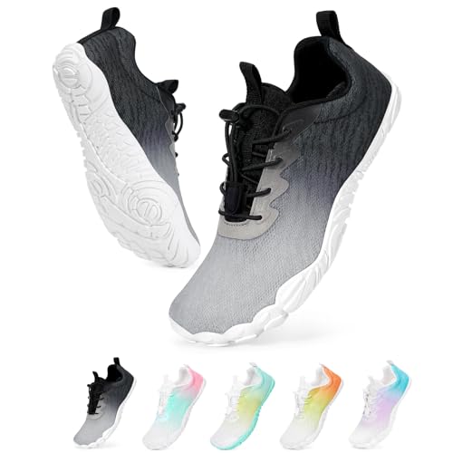 BibHoly Barfußschuhe Damen Herren Barfuss Schuhe, Schnell Trocknend Wasserschuhe Atmungsaktiv Schwimmschuhe, rutschfeste Surfschuhe Unisex Strandschuhe für Beach Wandern von BibHoly