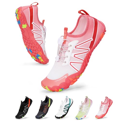 BibHoly Badeschuhe Damen Herren Wasserschuhe Kinder Barfuss Schuhe Strandschuhe, Schnelltrocknende rutschfest, Schwimmschuhe für Beach Pool Yoga Wandern von BibHoly
