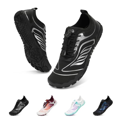 BibHoly Badeschuhe Damen Herren Wasserschuhe Kinder Barfuss Schuhe Strandschuhe, Schnelltrocknende rutschfest, Schwimmschuhe für Beach Pool Yoga Wandern von BibHoly