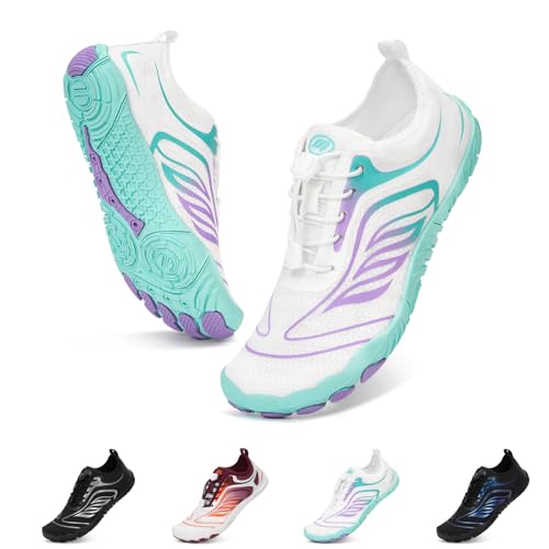 BibHoly Badeschuhe Damen Herren Wasserschuhe Kinder Barfuss Schuhe Strandschuhe, Schnelltrocknende rutschfest, Schwimmschuhe für Beach Pool Yoga Wandern von BibHoly