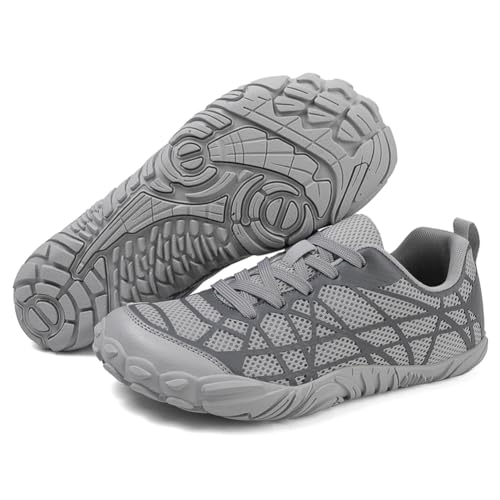 BibHoly Barfußschuhe Damen Herren Barfussschuhe Leicht Atmungsaktiv Traillaufschuhe rutschfest Fitnessschuhe Walkingschuhe mit Zero-Drop Solhe von BibHoly