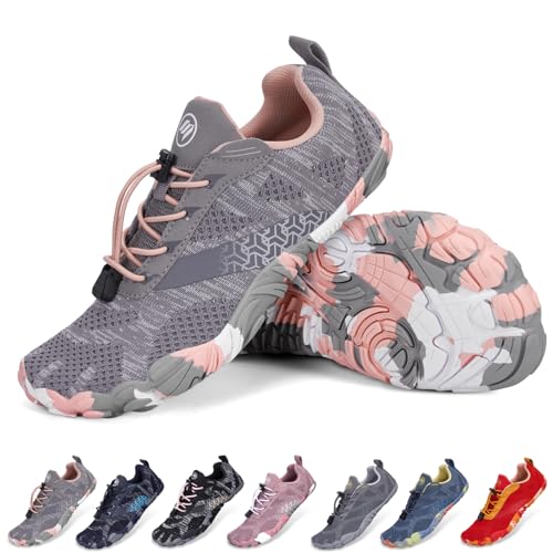 BibHoly Barfußschuhe Damen Herren Barfussschuhe Leicht Atmungsaktiv Traillaufschuhe rutschfest Fitnessschuhe Walkingschuhe mit Zero-Drop Solhe von BibHoly