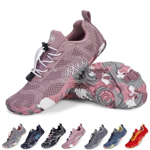 BibHoly Barfußschuhe Damen Herren Barfussschuhe Leicht Atmungsaktiv Traillaufschuhe rutschfest Fitnessschuhe Walkingschuhe mit Zero-Drop Solhe von BibHoly