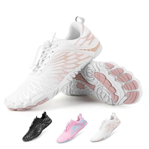 BibHoly Barfußschuhe Damen Herren Barfussschuhe Leicht Atmungsaktiv Traillaufschuhe rutschfest Fitnessschuhe Walkingschuhe mit Zero-Drop Solhe von BibHoly