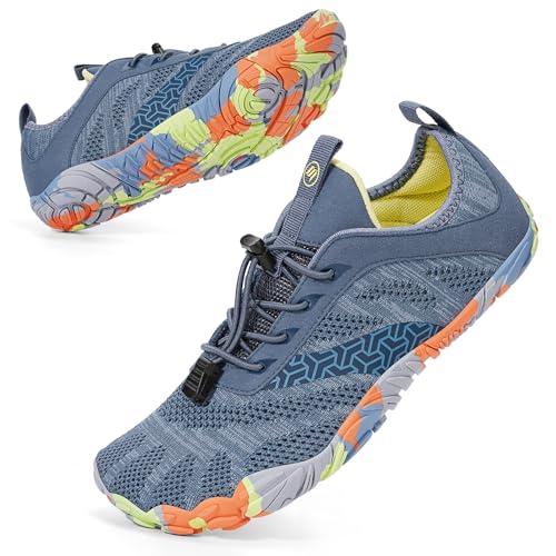 BibHoly Barfuss Schuhe Damen Herren Barfußschuhe, Leicht Atmungsaktiv Traillaufschuhe rutschfest Fitnessschuhe für Fitnessstudio und Outdoor-Aktivitäten von BibHoly