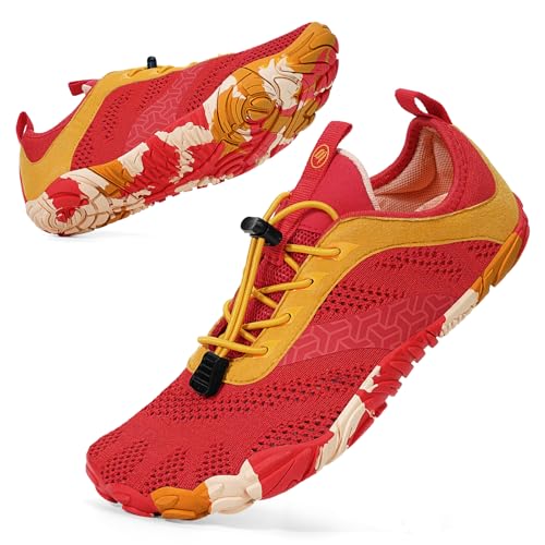 BibHoly Barfuss Schuhe Damen Herren Barfußschuhe, Leicht Atmungsaktiv Traillaufschuhe rutschfest Fitnessschuhe für Fitnessstudio und Outdoor-Aktivitäten von BibHoly