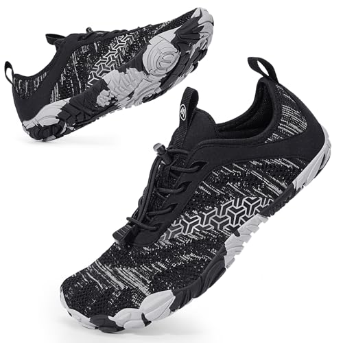 BibHoly Barfuss Schuhe Damen Herren Barfußschuhe, Leicht Atmungsaktiv Traillaufschuhe rutschfest Fitnessschuhe für Fitnessstudio und Outdoor-Aktivitäten von BibHoly