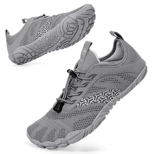 BibHoly Barfuss Schuhe Damen Herren Barfußschuhe, Leicht Atmungsaktiv Traillaufschuhe rutschfest Fitnessschuhe für Fitnessstudio und Outdoor-Aktivitäten von BibHoly