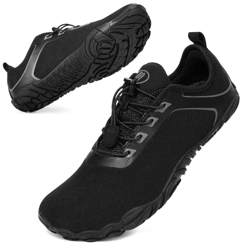 BibHoly Barfuss Schuhe Damen Herren Barfußschuhe, Leicht Atmungsaktiv Traillaufschuhe rutschfest Fitnessschuhe für Fitnessstudio und Outdoor-Aktivitäten von BibHoly