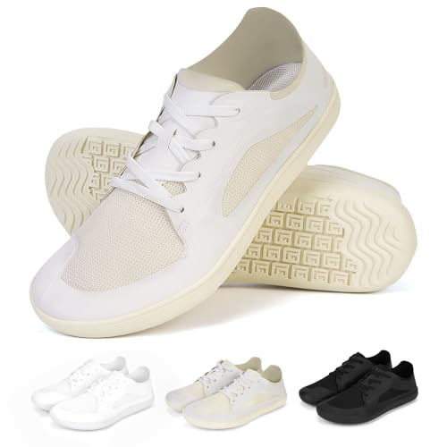 BibHoly Breite Barfuss Schuhe Damen Herren Barfußschuhe Minimalistische Sneaker mit Weit Zehenbox und Zero-Drop Sohle, Leicht Traillaufschuhe Atmungsaktiv Walkingschuhe von BibHoly
