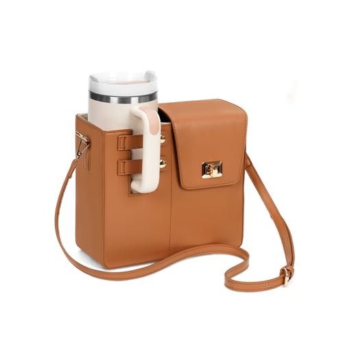 BibHoly Tragbare Umhängetasche für Stanley,Stanley Cup Tasche,Wasserflaschen-Tragetasche,Flaschenhalterbeutel - Tasche Mit Handytasche von BibHoly