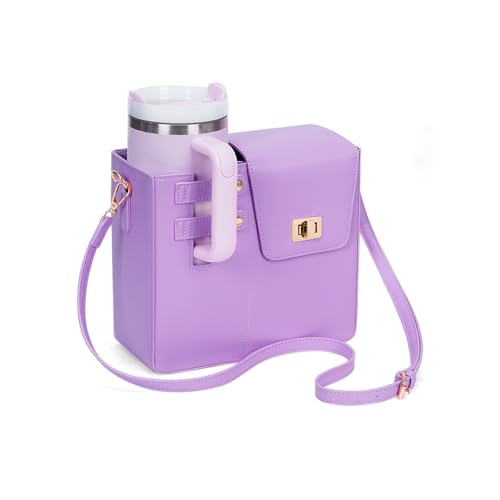 BibHoly Tragbare Umhängetasche für Stanley,Stanley Cup Tasche,Wasserflaschen-Tragetasche,Flaschenhalterbeutel - Tasche Mit Handytasche von BibHoly