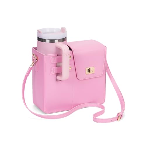 BibHoly Tragbare Umhängetasche für Stanley,Stanley Cup Tasche,Wasserflaschen-Tragetasche,Flaschenhalterbeutel - Tasche Mit Handytasche von BibHoly
