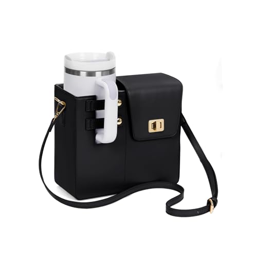 BibHoly Tragbare Umhängetasche für Stanley,Stanley Cup Tasche,Wasserflaschen-Tragetasche,Flaschenhalterbeutel - Tasche Mit Handytasche von BibHoly