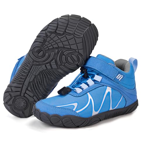 Barfussschuhe Kinder Barfußschuhe Jungen Mädchen Leicht Wanderschuhe Minimal Barfuß Sneaker Outdoor Wasserabweisend rutschfest Barefoot Shoes Kids von BibYuga