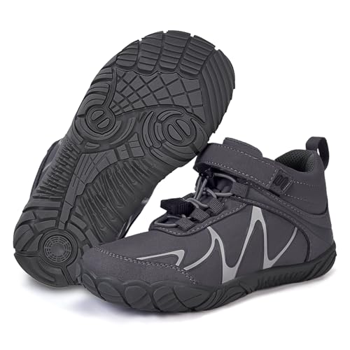 Barfussschuhe Kinder Barfußschuhe Jungen Mädchen Leicht Wanderschuhe Minimal Barfuß Sneaker Outdoor Wasserabweisend rutschfest Barefoot Shoes Kids von BibYuga