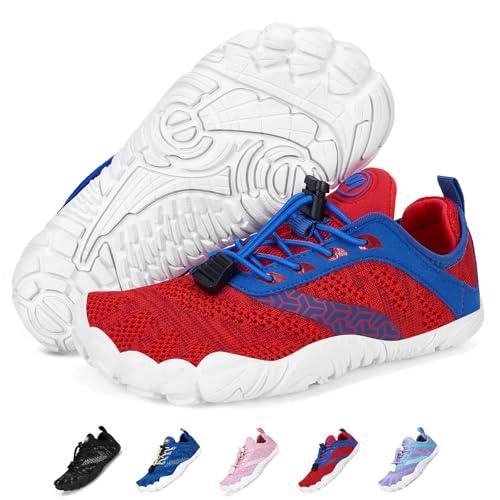 BibYuga Barfussschuhe Kinder Barfußschuhe Mädchen Junge Schnell Trocknend Badeschuhe Atmungsaktiv Traillaufschuhe Leicht Weich Sportschuhe rutschfest Wanderschuhe von BibYuga