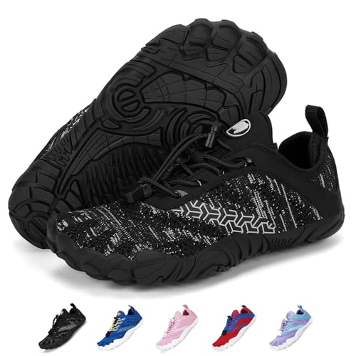 BibYuga Barfussschuhe Kinder Barfußschuhe Mädchen Junge Schnell Trocknend Badeschuhe Atmungsaktiv Traillaufschuhe Leicht Weich Sportschuhe rutschfest Wanderschuhe von BibYuga
