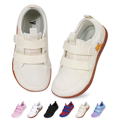 BibYuga Barfussschuhe Kinder Breite Barfußschuhe Jungen Mädchen Minimalistische Sneaker Weich Hausschuhe Rutschfeste Traillaufschuhe | mit Fußgewölbeunterstützung von BibYuga