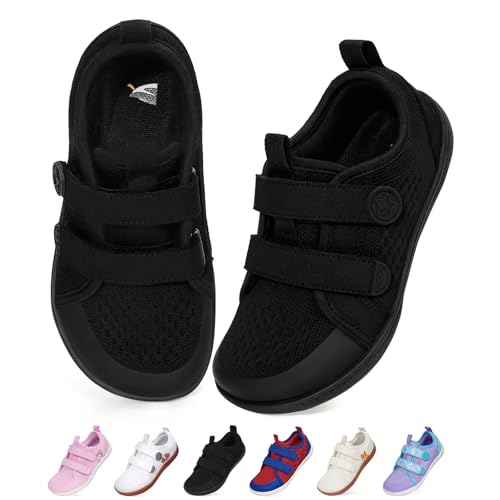 BibYuga Barfussschuhe Kinder Breite Barfußschuhe Jungen Mädchen Minimalistische Sneaker Weich Hausschuhe Rutschfeste Traillaufschuhe | mit Fußgewölbeunterstützung von BibYuga