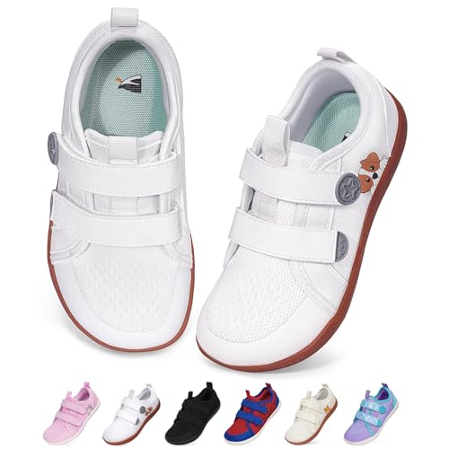 BibYuga Barfussschuhe Kinder Breite Barfußschuhe Jungen Mädchen Minimalistische Sneaker Weich Hausschuhe Rutschfeste Traillaufschuhe | mit Fußgewölbeunterstützung von BibYuga