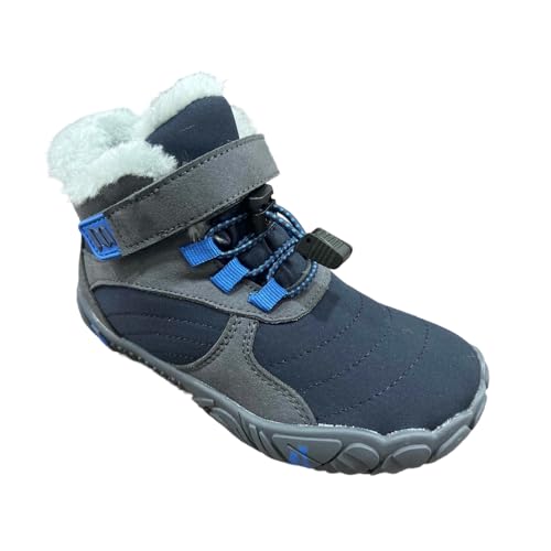 BibYuga Barfußschuhe Winter Kinder Winterschuhe Mädchen Jungen, Barfussschuhe Kinder Winter mit Warm Gefüttert, Wasserabweisend Winterstiefel Outdoor Rutschfest Traillaufschuhe BibYuga Barfußschuhe Winter Kinder Winterschuhe Mädchen Jungen, Barfussschuhe Kinder Winter mit Warm Gefüttert, Wasserabweisend Winterstiefel Outdoor Rutschfest Traillaufschuhe von BibYuga