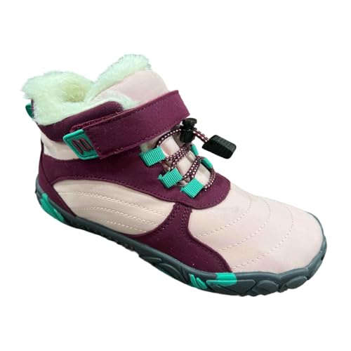 BibYuga Barfußschuhe Winter Kinder Winterschuhe Mädchen Jungen, Barfussschuhe Kinder Winter mit Warm Gefüttert, Wasserabweisend Winterstiefel Outdoor Rutschfest Traillaufschuhe BibYuga Barfußschuhe Winter Kinder Winterschuhe Mädchen Jungen, Barfussschuhe Kinder Winter mit Warm Gefüttert, Wasserabweisend Winterstiefel Outdoor Rutschfest Traillaufschuhe von BibYuga