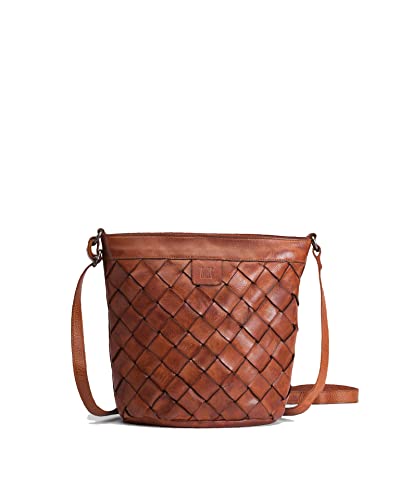 Biba Tasche für Damen aus echtem Leder, Umhängetasche Heritage Lewisburg LEI2L, Langen Griff, Reißverschluss, Echtes Rindsleder, Lederfarbe von Biba