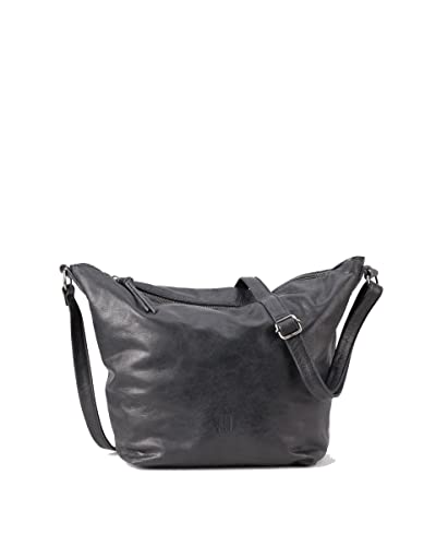 Biba Tasche für Damen aus echtem Leder, Umhängetasche Leather Utah Cream Out UTC2LO, Langen Griff, Reißverschluss, Echtes Rindsleder, Schwarz Farbe von Biba