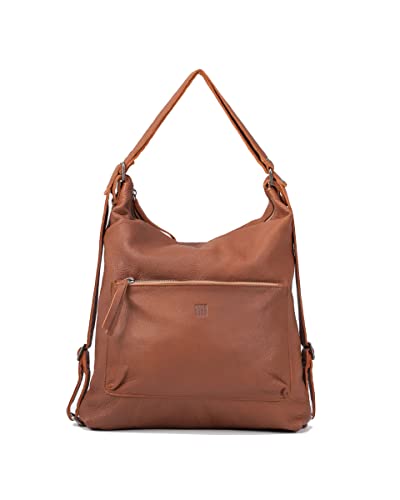 Biba Tasche für Damen aus echtem Leder, Rucksack Leather Orleans OR1LO, Langen Griff, Reißverschluss, Echtes Rindsleder, Lederfarbe von Biba