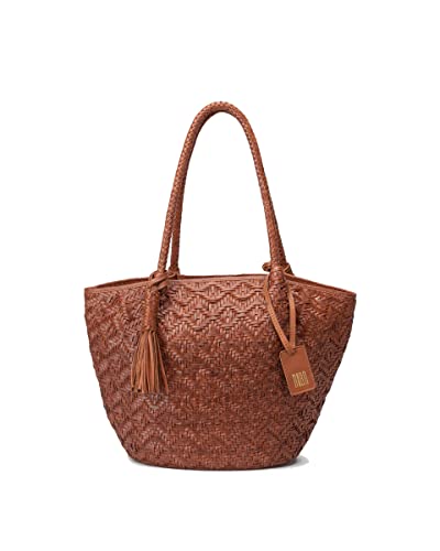 Biba Tasche für Damen aus echtem Leder, Schultertasche Heritage Alloway ALW1L, Kurzer Griff, Kordelzugverschluss, Echtes Rindsleder, Lederfarbe von Biba