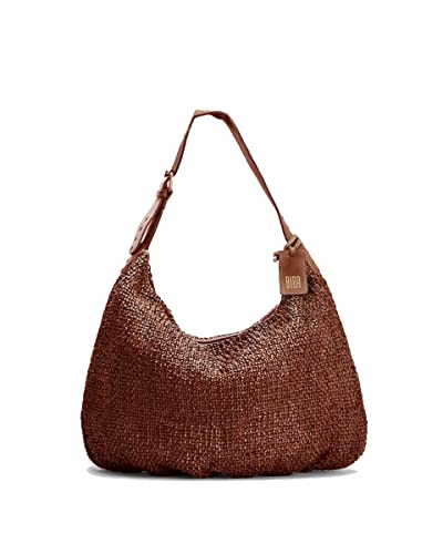 Biba Tasche für Damen aus echtem Leder, Schultertasche Heritage Bristow BRI1L, Kurzer Griff, Reißverschluss, Echtes Rindsleder, Lederfarbe von Biba