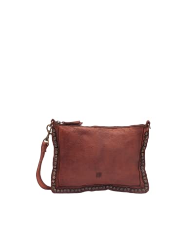 Biba Tasche für Damen aus echtem Leder, Umhängetasche Heritage Portland POR2L, Langen Griff, Reißverschluss, Echte Ziegenhaut, Lederfarbe von Biba