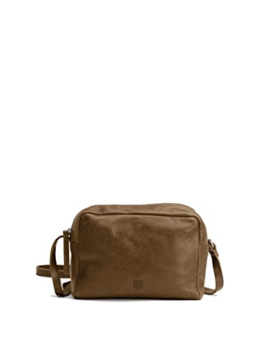 Biba Tasche für Damen aus echtem Leder, Umhängetasche Leather Atlanta Winter ATW2LO, Langen Griff, Reißverschluss, Echte Ziegenhaut, Farbe Beige von Biba