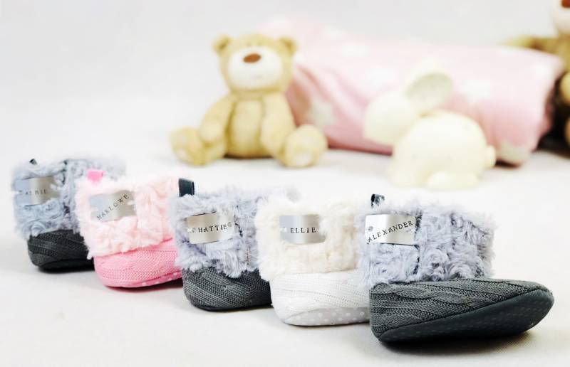 Personalisierte Hand Gestempelt Bar Babyschuhe von BibblezBibs
