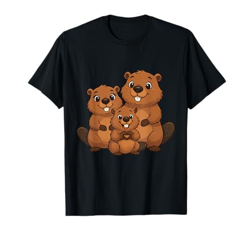 Biber mit Familie | Süßer Biber mit Mama & Papa T-Shirt Biber mit Familie | Süßer Biber mit Mama & Papa T-Shirt von Biber Designer Designs
