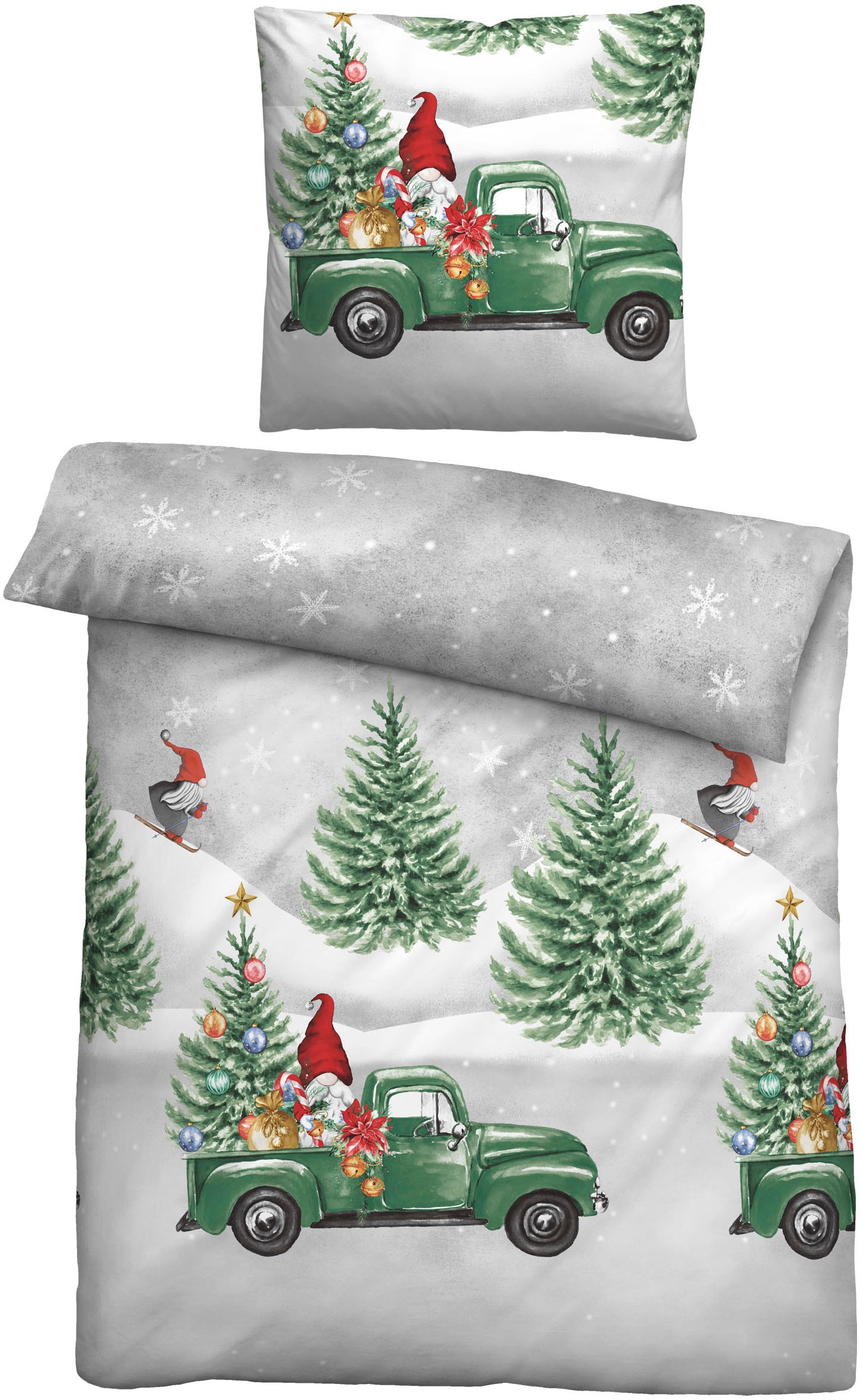 Biberna Bettwäsche "0004102" 2 Stk. tlg. wohlig warm + weich, pflegeleicht, 100% Baumwolle, Reißverschluss von Biberna