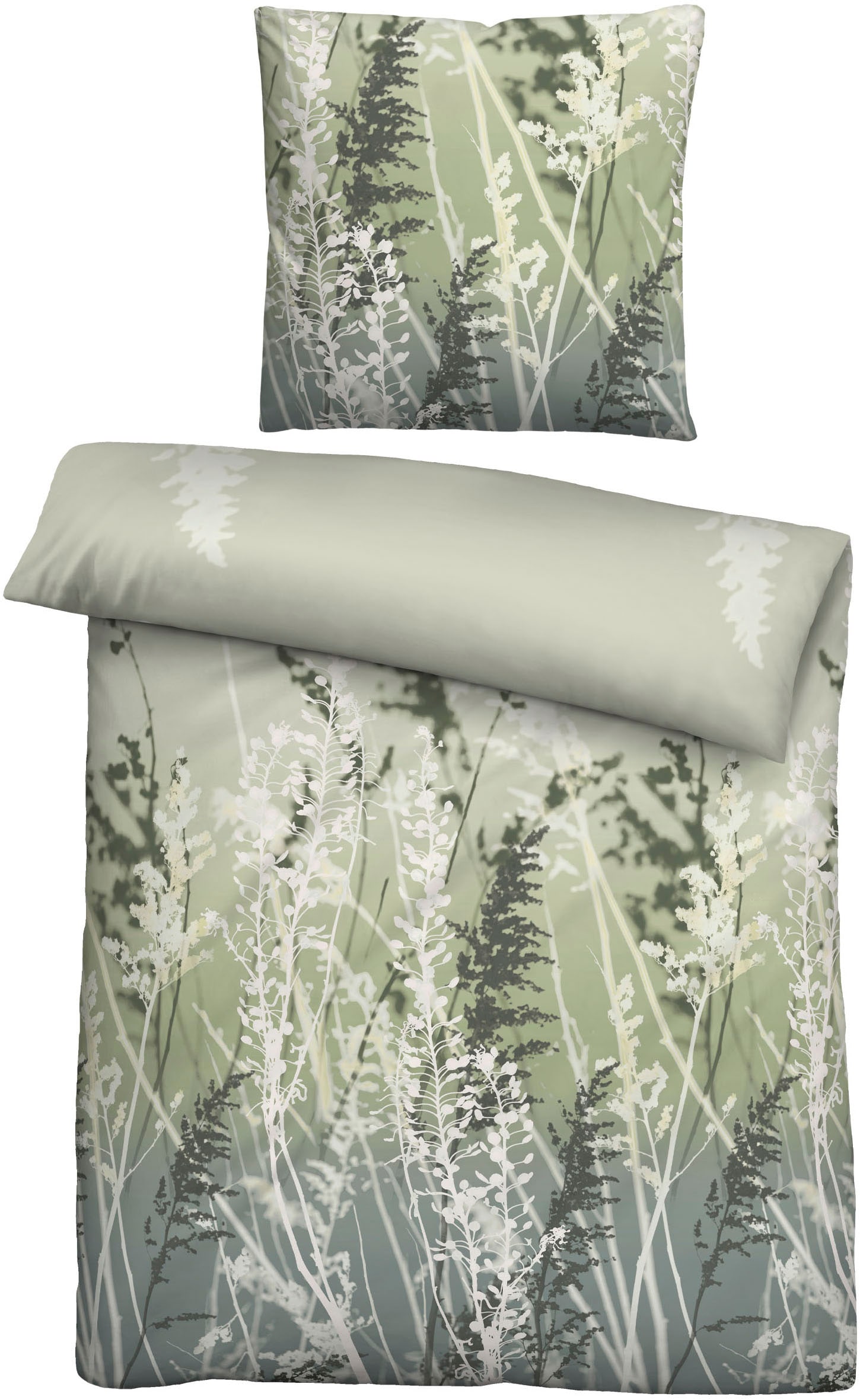 Biberna Bettwäsche "0004103" 2 Stk. tlg. wohlig warm + weich, pflegeleicht, 100% Baumwolle, Reißverschluss von Biberna