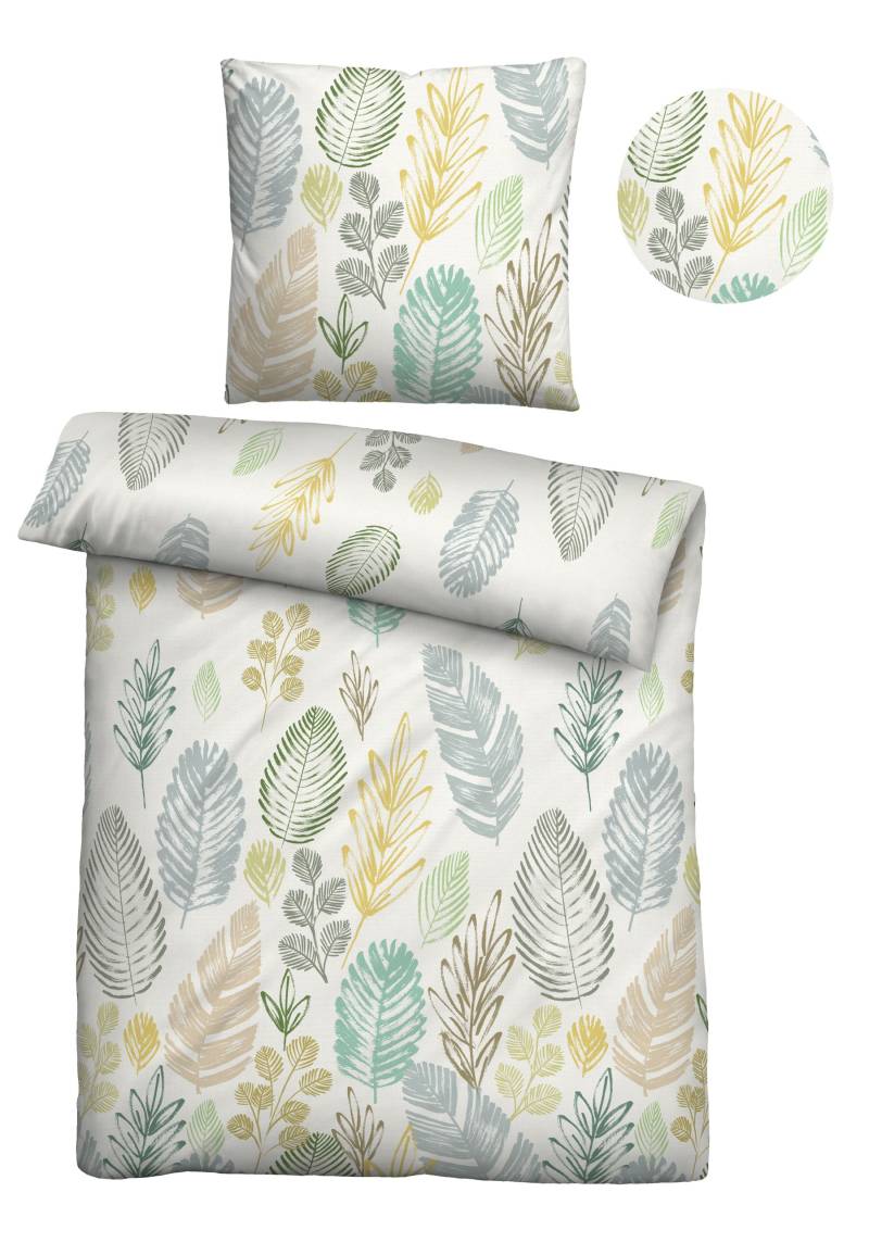 Biberna Bettwäsche "0005190" 2 Stk. tlg. wohlig warm + weich, pflegeleicht, aus 100% Baumwolle, Reißverschluss von Biberna