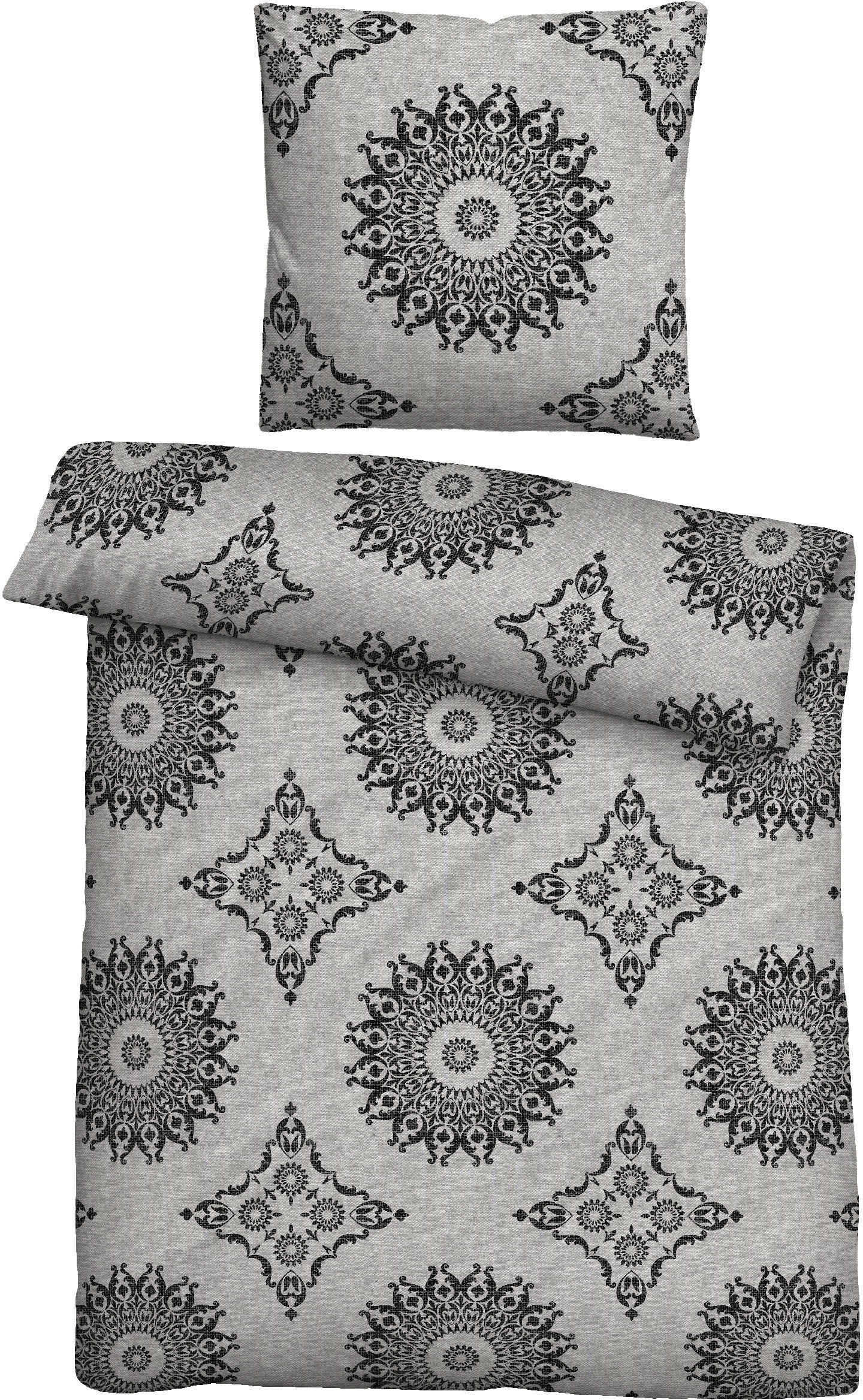 Biberna Bettwäsche "Leo" 2 Stk. tlg. kuschelig warm, weich, pflegeleicht, 100% Baumwolle, made in Germany von Biberna