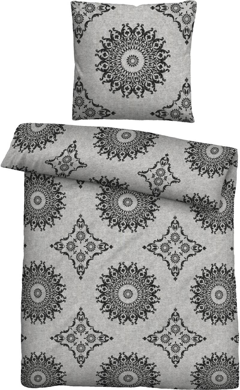 Biberna Bettwäsche "Leo" 2 Stk. tlg. kuschelig warm, weich, pflegeleicht, 100% Baumwolle, made in Germany von Biberna