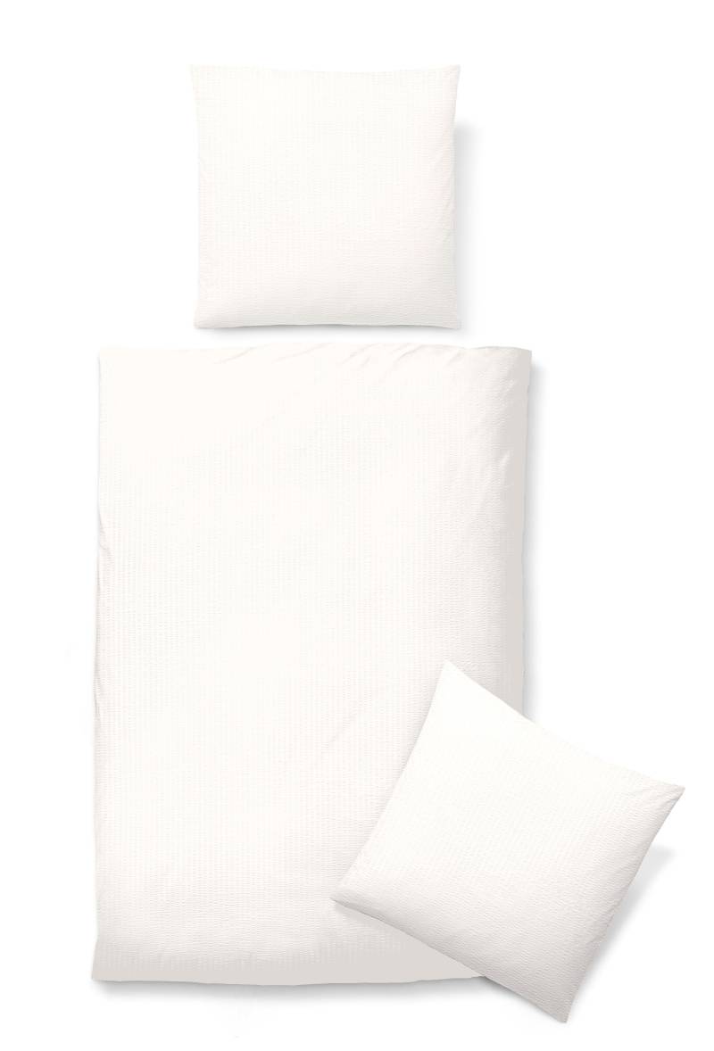 Biberna Bettwäsche "Romy" 2 Stk. tlg. feine Streifen in Uni-Optik und kochfest von Biberna