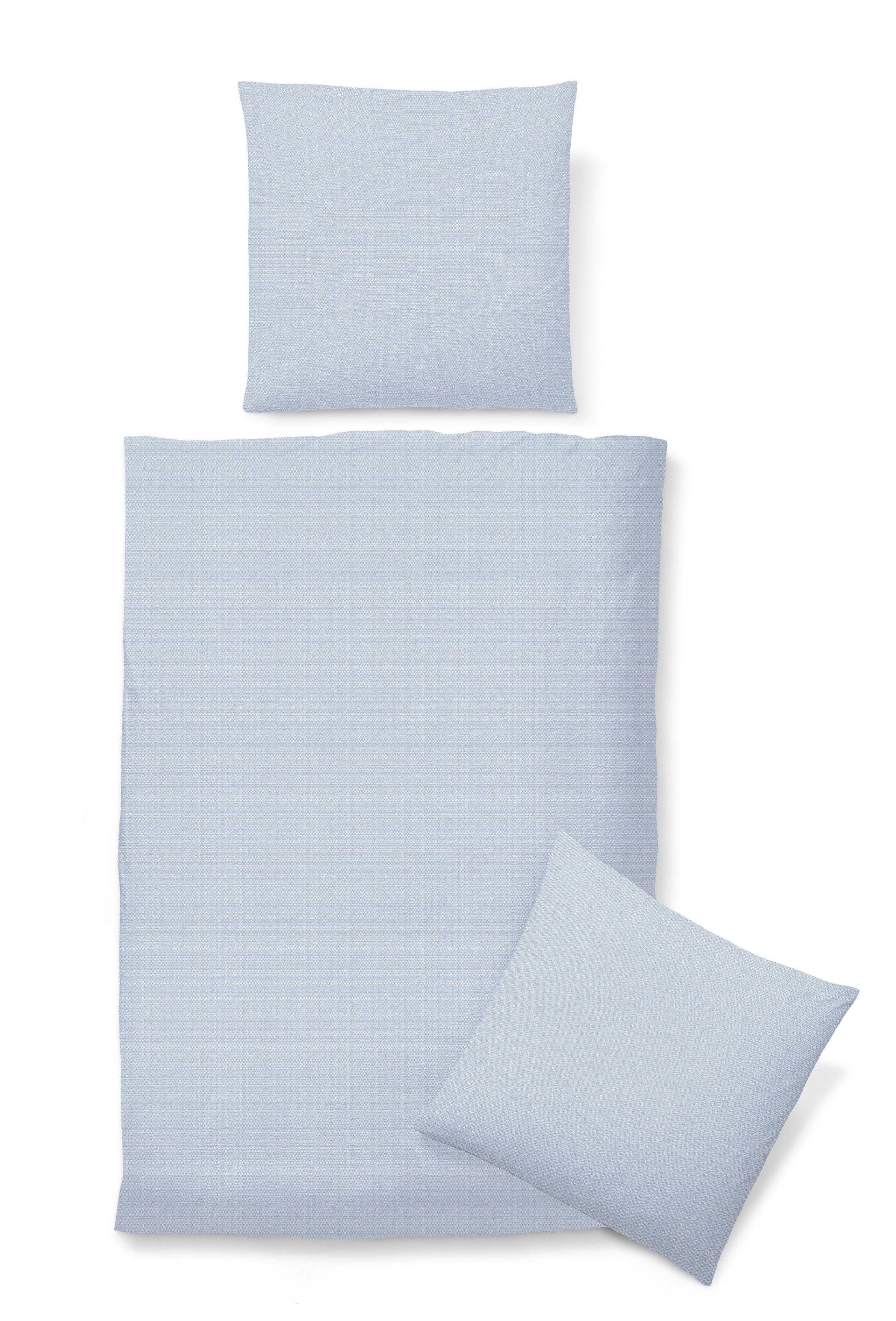 Biberna Bettwäsche "Romy" 2 Stk. tlg. feine Streifen in Uni-Optik und kochfest von Biberna