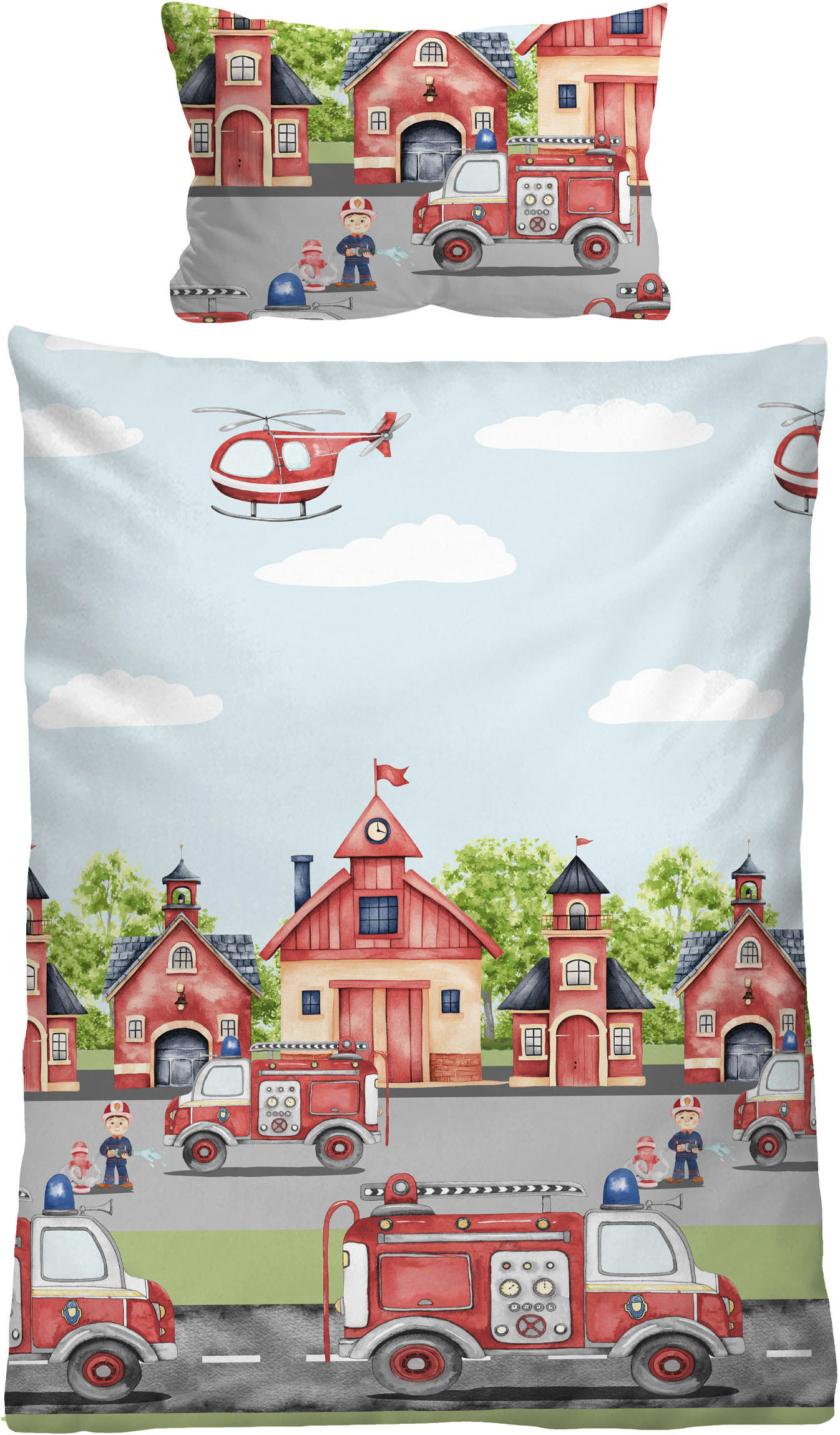 Biberna Kinderbettwäsche "0004523" 2 Stk. tlg. wohlig warm + weich, pflegeleicht, 100% Baumwolle, Reißverschluss von Biberna