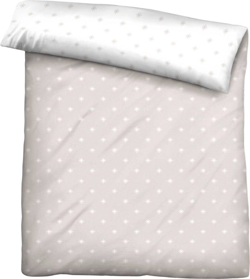 Biberna Wendebettbezug "Mix & Match in Größe 135x200 oder 155x220 cm" Bettbezug aus Baumwolle, gemusterte Bettwäsche mit Wendeoptik von Biberna