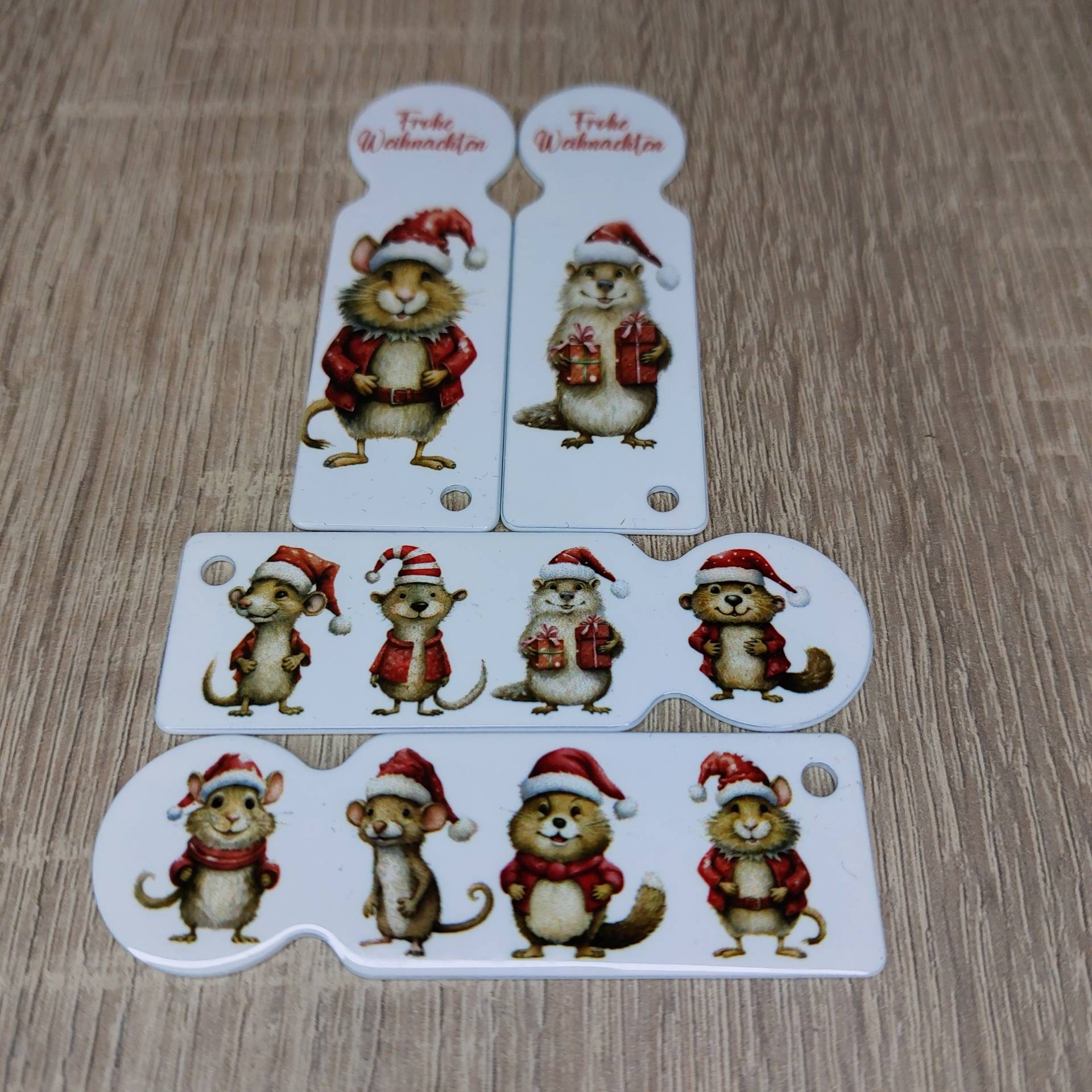 Wagenlöser, Einkaufswagenchip "Weihnachten, Weihnachtsmaus, Maus, Weihnachtsmütze, Advent, Geschenk" von Biberstube