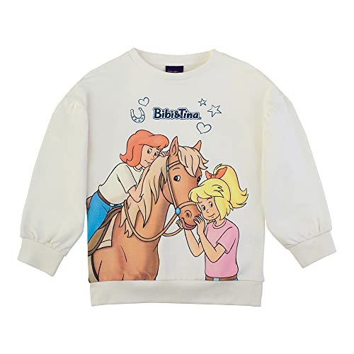 Bibi & Tina Mädchen Sweatshirt 82405 weiß Größe 104, 4 Jahre von Bibi & Tina