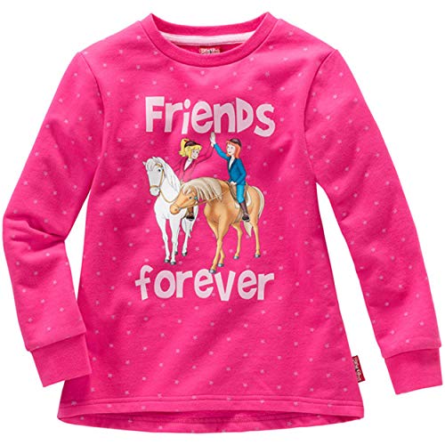 Kinder Mädchen Sweatshirt Bibi und Tina Friends Forever Pullover Sweater Pulli Pink 98 bis 152, Größe:104 von Bibi & Tina