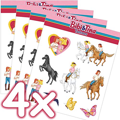 Mega-Tattoo-Set * BIBI & TINA * als Mitgebsel, Geschenk oder zum Spielen | 4 Bögen mit 36 Tattoos | Aufkleber Bilder Sticker Kinder Kindergeburtstag Geburtstag Mega-Tattoo-Set * BIBI & TINA * als Mitgebsel, Geschenk oder zum Spielen | 4 Bögen mit 36 Tattoos | Aufkleber Bilder Sticker Kinder Kindergeburtstag Geburtstag von Bibi&Tina