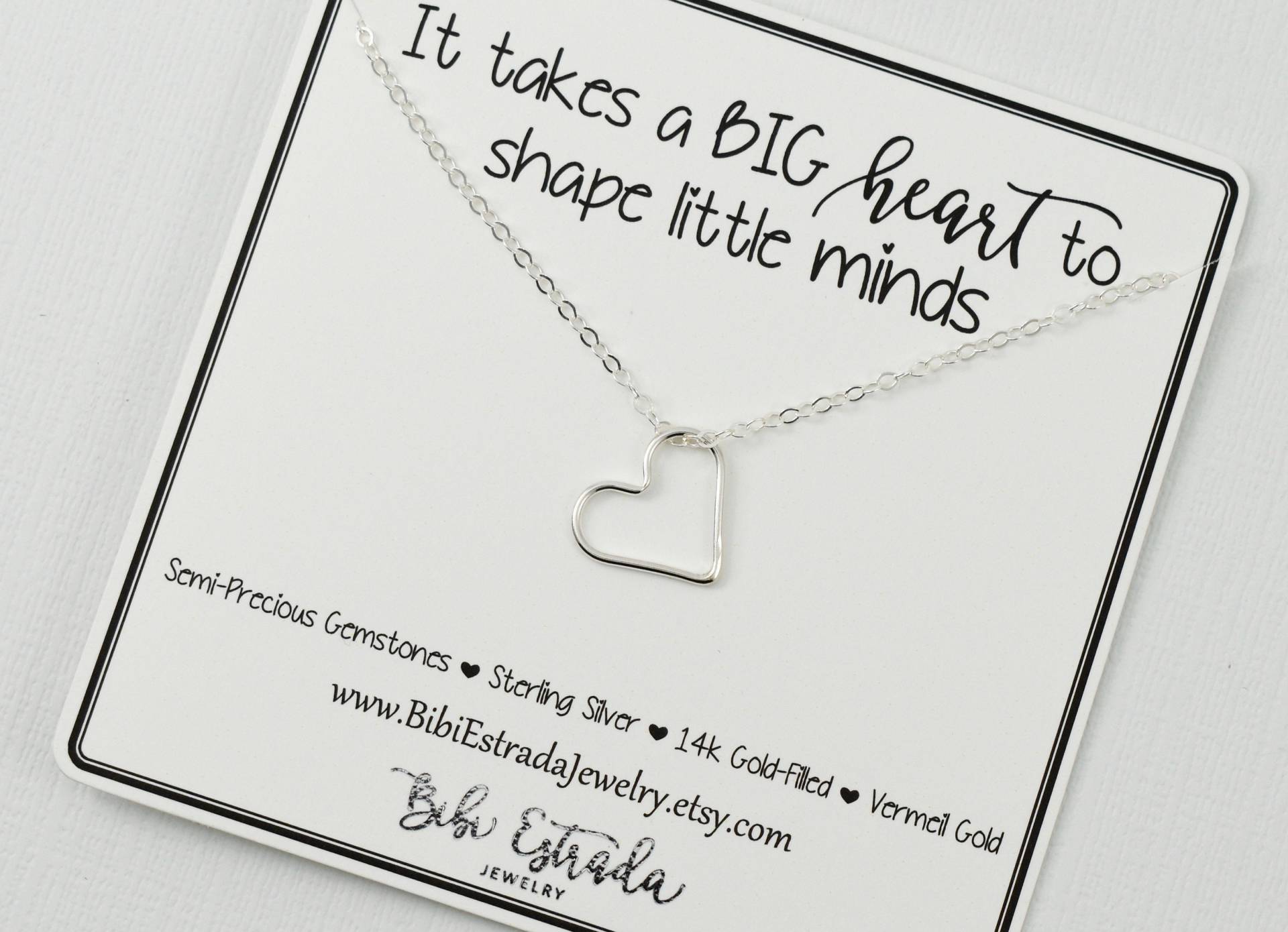 Geschenk Des Lehrers Lehrer Halskette Es Braucht Ein Großes Herz Kleine Köpfe Zu Formen Sterling Silber Für Spezielle Geschenk Des Lehrers Lehrer Halskette Es Braucht Ein Großes Herz Kleine Köpfe Zu Formen Sterling Silber Für Spezielle von BibiEstradaJewelry